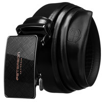 Pasek męski klamra automatyczna do spodni do garnituru rozmiar 95 Peterson, czarny
