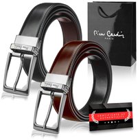 Pasek Męski Pierre Cardin Dwustronny Czarny Oryginalny Certyfikat FWJX5 Czarny + Brązowy Pierre Cardin