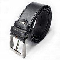 Pasek męski skórzany szeroki czarny 105 ROVICKY elegancki do jeansów klasyczny casualowy