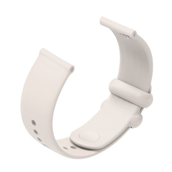 Pasek Opaska Bransoleta Silikon Beżowy Ring uniwersalna 20mm - apgo