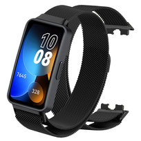 Pasek opaska do Huawei Band 8 / Band 9 metalowy (Czarny)