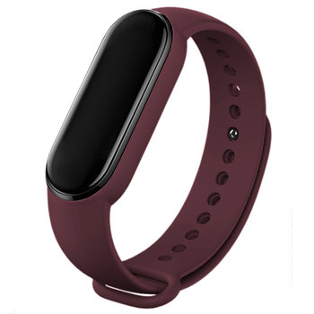 PASEK OPASKA JEDNOLITA do XIAOMI MI BAND 5/6 (bordowy) - Chronsmarta