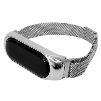 PASEK OPASKA MAGNETYCZNA do XIAOMI MI BAND 3/4 (srebrny) - Chronsmarta