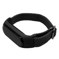 PASEK, OPASKA MATERIAŁOWA Z ZAPIĘCIEM do XIAOMI MI BAND 3/4/5/6 (czarny) Chronsmarta