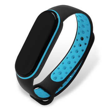 PASEK OPASKA MESH do XIAOMI MI BAND 5/6 (czarno-czerwona) - Chronsmarta