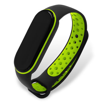 PASEK OPASKA MESH do XIAOMI MI BAND 5/6 (czarno-zielony) - Chronsmarta