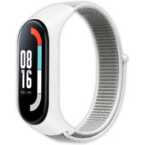 Pasek opaska nylonowa Vanfone do Xiaomi Mi Band 3/4/5/6/7, biało-szary