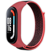 Pasek opaska nylonowa Vanfone do Xiaomi Mi Band 3/4/5/6/7, czerwono-czarny