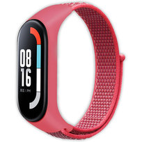 Pasek opaska nylonowa Vanfone do Xiaomi Mi Band 3/4/5/6/7, czerwony neon
