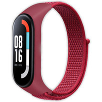 Pasek opaska nylonowa Vanfone do Xiaomi Mi Band 3/4/5/6/7, malinowy