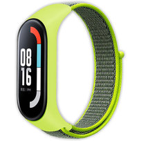 Pasek opaska nylonowa Vanfone do Xiaomi Mi Band 3/4/5/6/7, neonowa zieleń