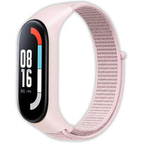 Pasek opaska nylonowa Vanfone do Xiaomi Mi Band 3/4/5/6/7, pudrowy róż