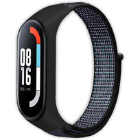 Pasek opaska nylonowa Vanfone do Xiaomi Mi Band 3/4/5/6/7, winogronowa czerń