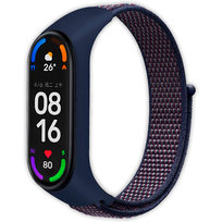Pasek opaska nylonowa Vanfone do Xiaomi Mi Band 3/4/5/6, Amazfit Band 5, indygo
