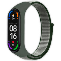 Pasek opaska nylonowa Vanfone do Xiaomi Mi Band 3/4/5/6, Amazfit Band 5, khaki