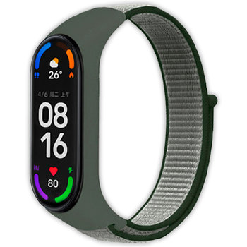 Pasek opaska nylonowa Vanfone do Xiaomi Mi Band 3/4/5/6, Amazfit Band 5, khaki - Vanfone