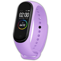 Pasek opaska silikonowa vanfone do xiaomi mi band 3/4, lawendowy