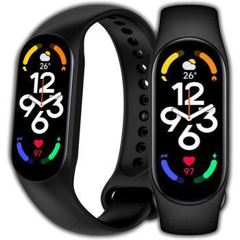 Pasek opaska silikonowa Vanfone do Xiaomi Mi Band 5/6/7, czarny - Vanfone