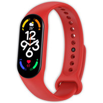 Pasek opaska silikonowa Vanfone do Xiaomi Mi Band 5/6/7, czerwony