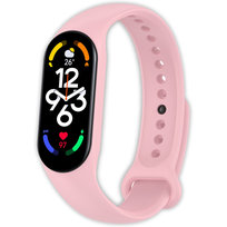 Pasek opaska silikonowa Vanfone do Xiaomi Mi Band 5/6/7, jasny róż
