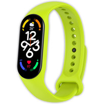 Pasek opaska silikonowa Vanfone do Xiaomi Mi Band 5/6/7, limonkowy