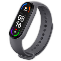 Pasek opaska silikonowa Vanfone do Xiaomi Mi Band 5/6, ciemnoszary