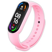 Pasek opaska silikonowa Vanfone do Xiaomi Mi Band 5/6, jasny róż