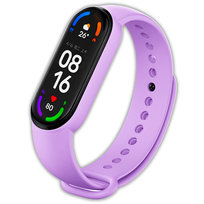 Pasek opaska silikonowa Vanfone do Xiaomi Mi Band 5/6, lawendowy