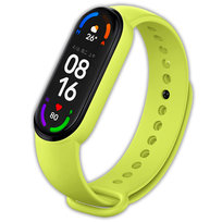 Pasek opaska silikonowa Vanfone do Xiaomi Mi Band 5/6, limonkowy