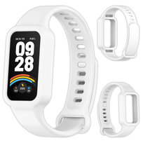 Pasek opaska silikonowa Vanfone do Xiaomi Mi Smart Band 9 Active/Redmi Smart Band 3, biały