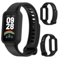 Pasek opaska silikonowa Vanfone do Xiaomi Mi Smart Band 9 Active/Redmi Smart Band 3, czarny