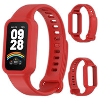 Pasek opaska silikonowa Vanfone do Xiaomi Mi Smart Band 9 Active/Redmi Smart Band 3, czerwony