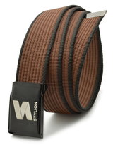 Pasek parciany  STYLION brązowo-czarny- ST-04