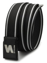 Pasek parciany  STYLION czarno-biały - ST-01