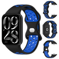 Pasek perforowany Vanfone do Xiaomi Mi Smart Band 8 Pro/9 Pro, czarno-niebieski