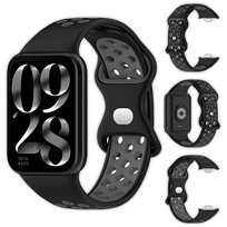 Pasek perforowany Vanfone do Xiaomi Mi Smart Band 8 Pro/9 Pro, czarno-szary