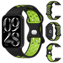 Pasek perforowany Vanfone do Xiaomi Mi Smart Band 8 Pro/9 Pro, czarno-zielony