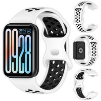 Pasek perforowany Vanfone do Xiaomi Mi Smart Band 9 Pro/8 Pro, biało-czarny