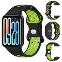 Pasek perforowany Vanfone do Xiaomi Mi Smart Band 9 Pro/8 Pro, czarno-zielony