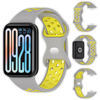 Pasek perforowany Vanfone do Xiaomi Mi Smart Band 9 Pro/8 Pro, szaro-żółty