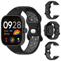 Pasek perforowany Vanfone do Xiaomi Redmi Watch 4/5, czarno-szary