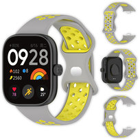 Pasek perforowany Vanfone do Xiaomi Redmi Watch 4/5, szaro-żółty
