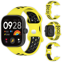 Pasek perforowany Vanfone do Xiaomi Redmi Watch 4/5, żółto-czarny