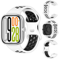Pasek perforowany Vanfone do Xiaomi Redmi Watch 5/4, biało-czarny