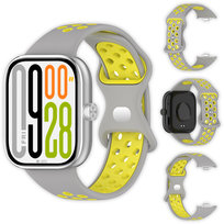 Pasek perforowany Vanfone do Xiaomi Redmi Watch 5/4, szaro-żółty