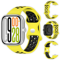 Pasek perforowany Vanfone do Xiaomi Redmi Watch 5/4, żółto-czarny