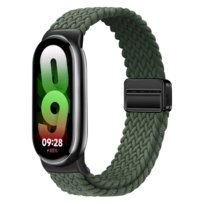 Pasek pleciony do Xiaomi Mi Band 8 9 10 opaska zegarek bransoleta zielony
