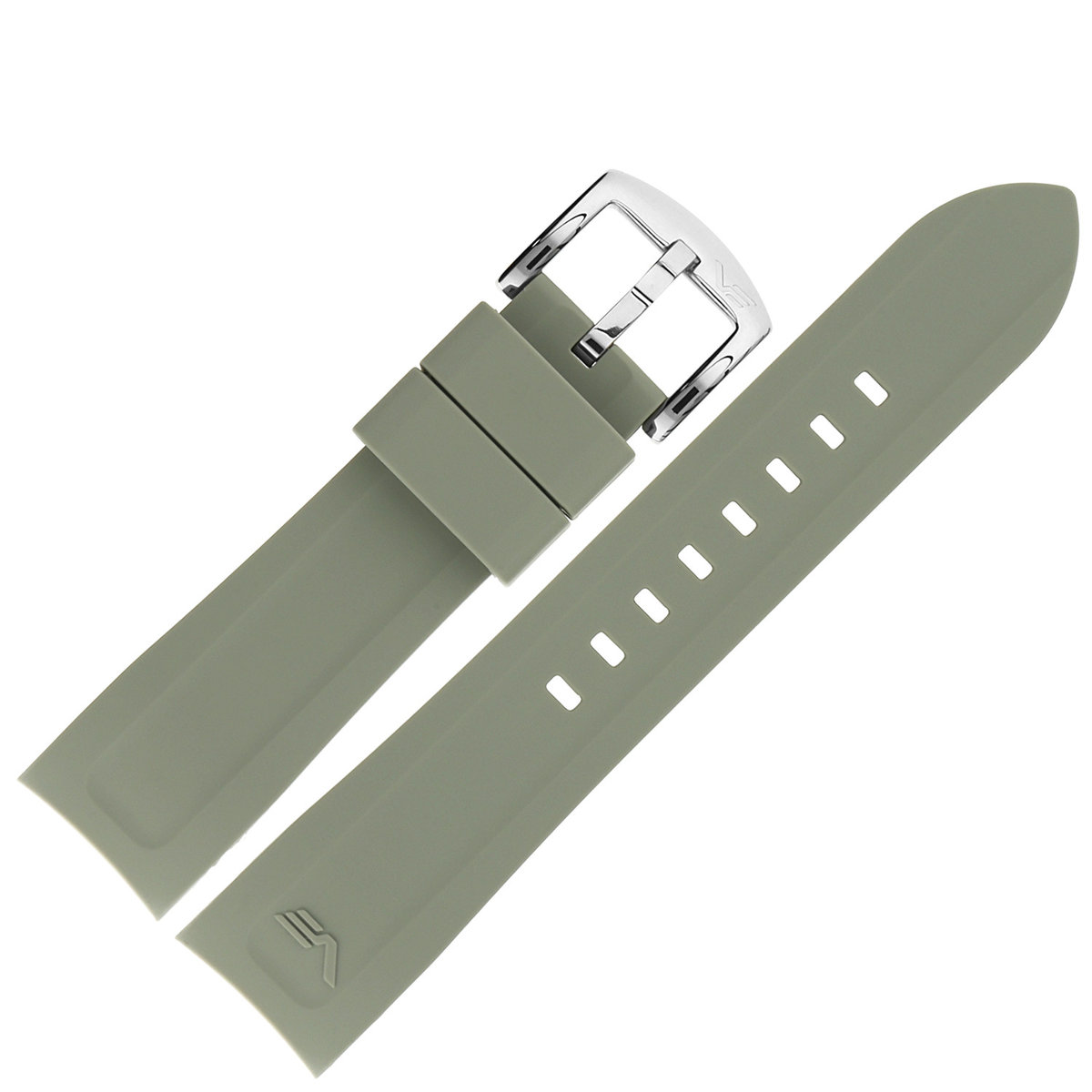 Vostok Europe Pasek Rocket N1 - Silikon 225 (A713) jasny khaki ze stalową kl.