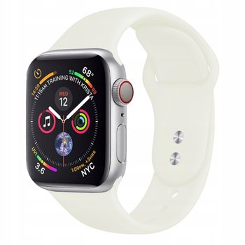 PASEK SILICONE BAND DO APPLE WATCH 42/44/45MM S/M - MLECZNY BIAŁY - Bowi