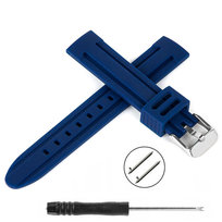 Pasek silikonowy do zegarka 24mm | uniwersalny | granatowy